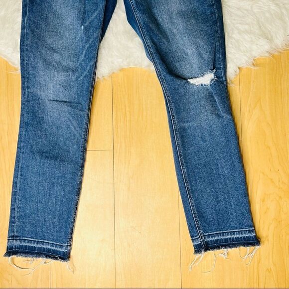 J. Crew Mercantile blue jeans distressed style casual size 25 - Picture 9 of 11